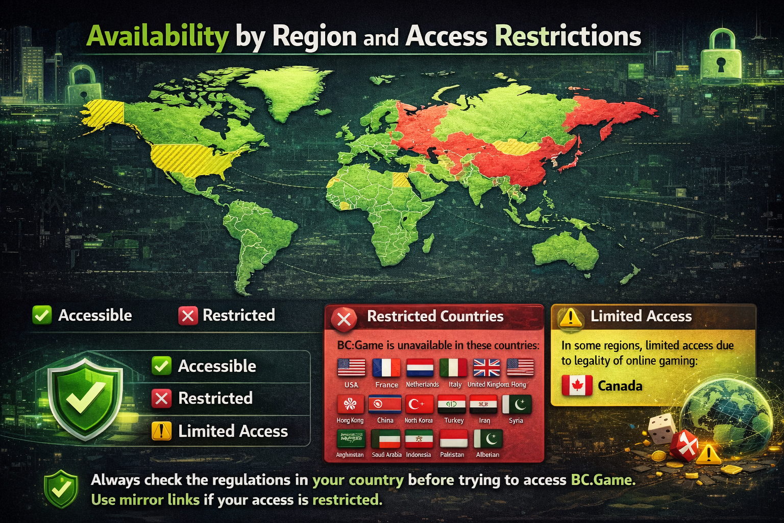 Availability by Region and Access Restrictions